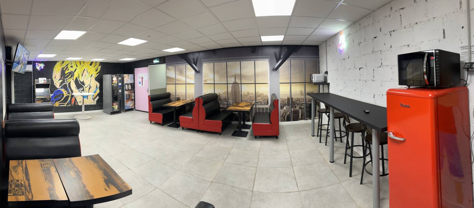 Salle de pause — Un espace convivial pour souffler entre deux formations